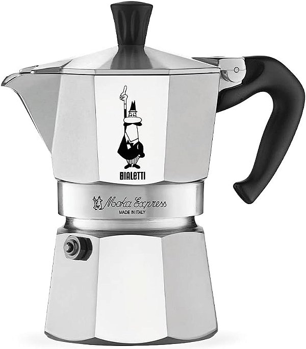 Bialetti - Moka Express: Ícone Fazedor de Café Expresso para Fogão, Faz Café Italiano Real, Cafeteira Moka 9 Xícaras (14 Oz - 420 Ml), Alumínio, Prata