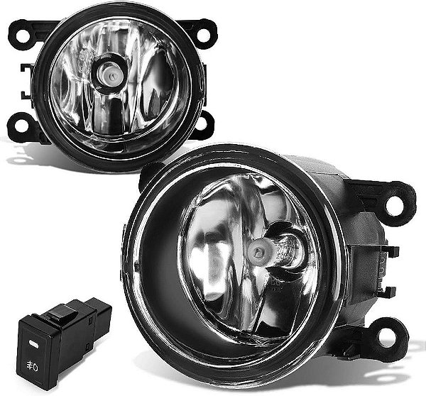 Montagem do farol de neblina para motorista e passageiro DNA MOTORING FL-ZTL-135-CH aumenta a visibilidade [Compatível com Suzuki Grand Vitara 06-14]