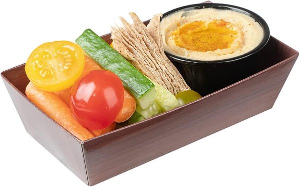 Bandejas de Sushi Restaurantware Matsuri Vision 4.7 x 2.5 x 1.4 polegadas, 100 caixas de embalagem de sushi à prova de gordura - tampas vendidas separadamente, recipientes descartáveis de papel