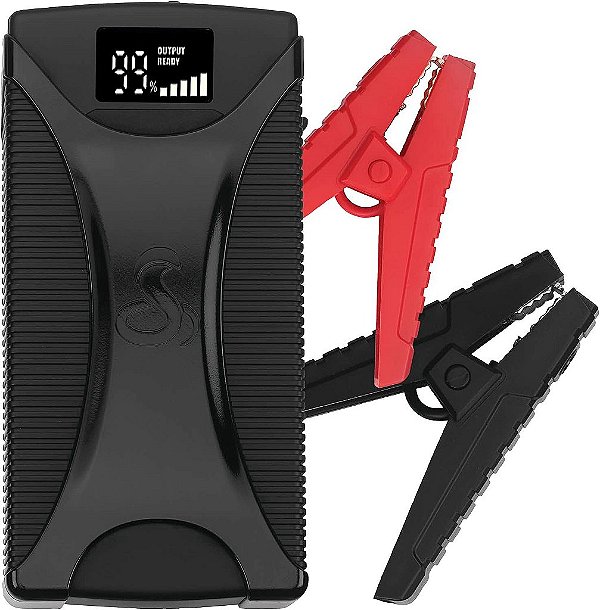Cobra 1000A Jump Starter - Iniciador de Salto de Íon de Lítio e Banco de Energia com Iniciador de Salto no Carro e Carregamento Rápido USB, Lanterna LED, Cabos de Inicialização,