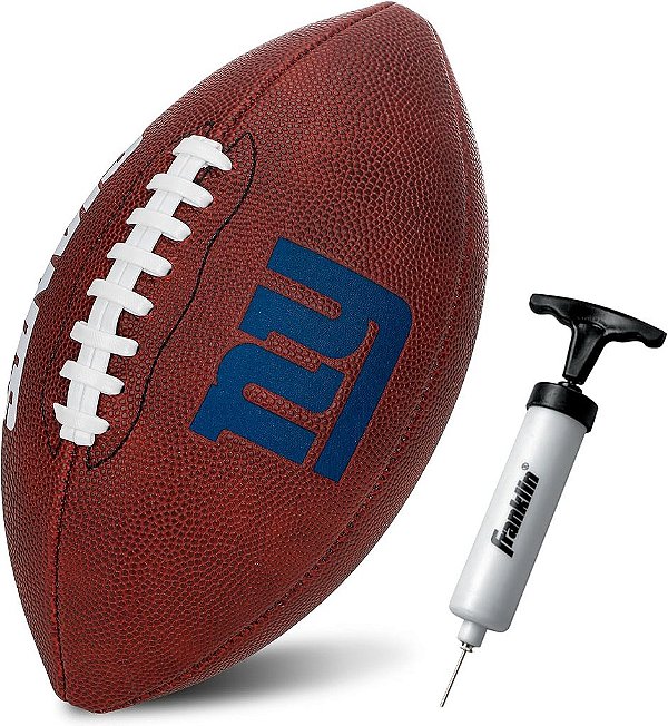 Futebol americano da equipe Franklin Sports NFL - Futebol americano juvenil de tamanho júnior para crianças - Logotipo oficial da equipe da NFL + Cores do time de futebol juvenil - Loja de fãs infantis da NFL