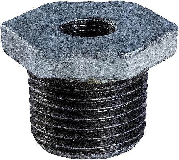 Adaptador de União em Ferro Maleável Preto de 6 x 2 da Supply Giant HNCV6000 com Cabeça Hexagonal, 6 pol. x 2- Pol.