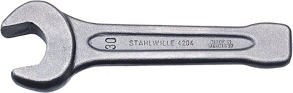 Chave de boca com face de impacto Stahlwille 42040046 4204, tamanho 46mm, aço especial com acabamento cinza, forjada e temperada, comprimento 255mm.
