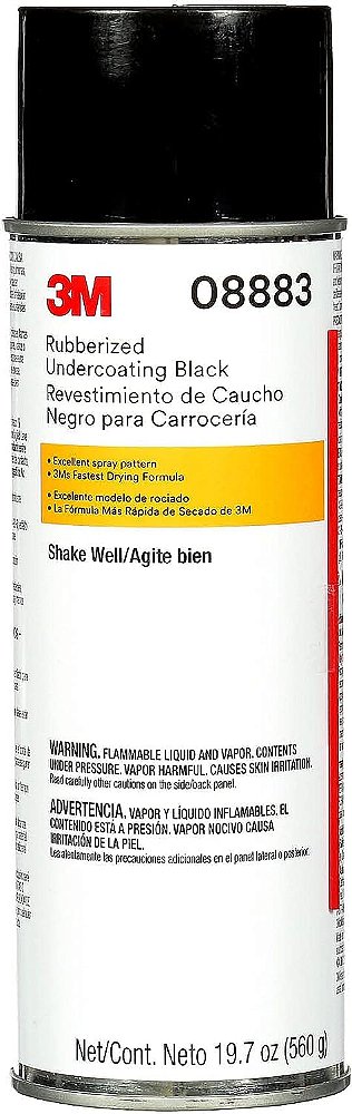 Spray de Aerossol de Revestimento Inferior de Borracha 3M, 08883, 19.7 oz, Acabamento Texturizado, Anti-Corrosivo, Multiuso para Automóveis, Caminhões e Veículos Recreativos Pret