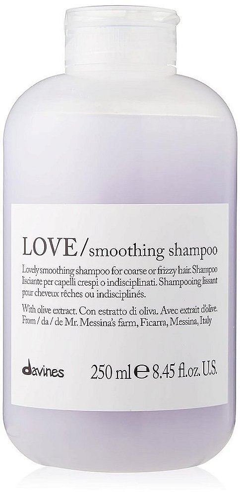 Shampoo Davines LOVE Suavizante | Limpeza Suave para Cabelos Crespos ou Grossos | Suaviza, Amacia e Adiciona Brilho