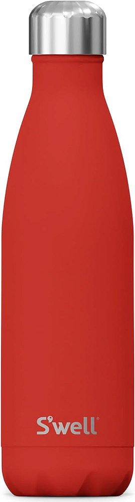 Garrafa de água Swell em aço inoxidável com 17 onças líquidas, vermelho poppy, triplo isolamento a vácuo, mantém as bebidas geladas por 36 horas e quentes por 18 horas, livre de B
