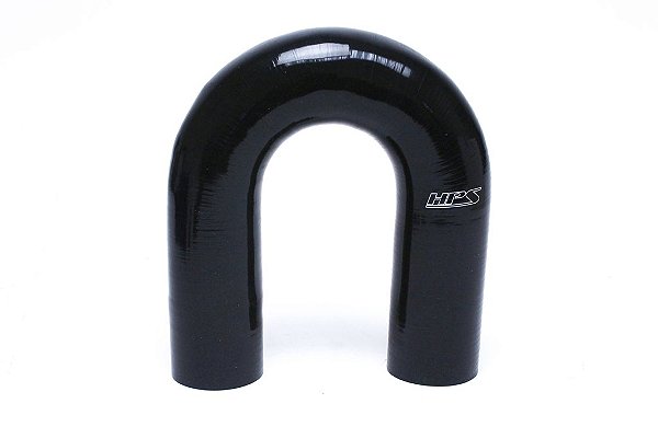 Mangueira de silicone reforçada de alta temperatura HPS Performance HTSEC180-225-BLK 180 graus U Bend, pressão máxima de 44 psi, 2-1/4 de diâmetro interno, preta.