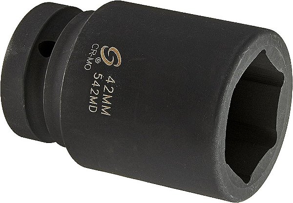 Soquete de Impacto Métrico Sunex 542MD de 1 polegada, 6 Pontos Profundos, 42mm