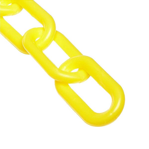 Corrente de barreira de plástico Sr. Chain, Amarela, Elo de 3/4 polegadas, 25 pés (00002-25)