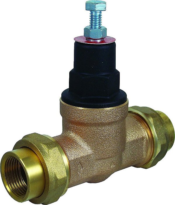 Válvula Redutora de Pressão (VRP) Cash Acme EB45 de 1 Polegada com União Dupla, 45 PSI, Bronze 23156-0045
