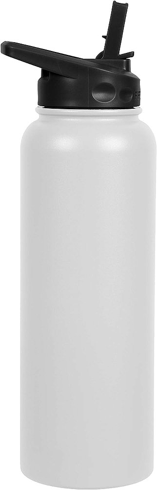 Garrafa de água esportiva de aço inoxidável, com isolamento a vácuo de parede dupla Fifty/Fifty 40oz, Tampa de canudo com boca larga, Branco de Inverno, 40oz/1.1L