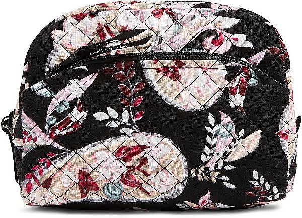 Bolsa organizadora de maquiagem de algodão para cosméticos médios para mulheres