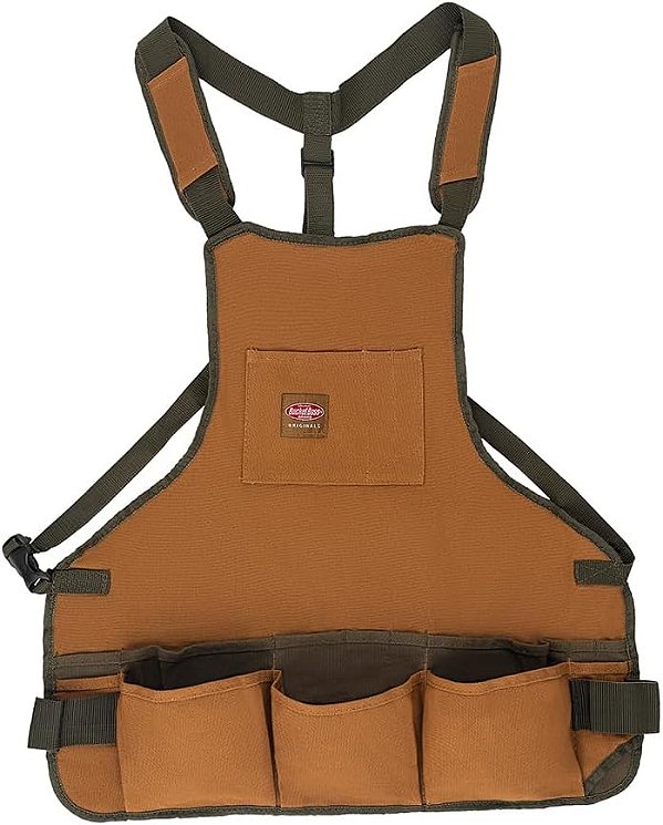 Bolsa para ferramentas ajustável Bucket Boss para homem, marrom, 16 bolsos EUA