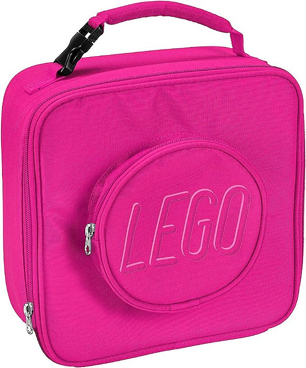 Saco de Almoço de Tijolo LEGO, Rosa, Unissex, Poliéster, 11 x 8 x 3
