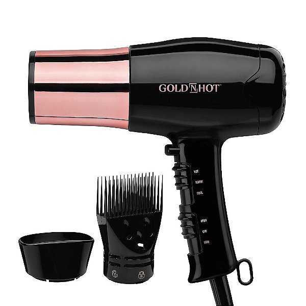 Secador Euro de tamanho completo de 1875 watts Gold N Hot com barril de ouro rosa