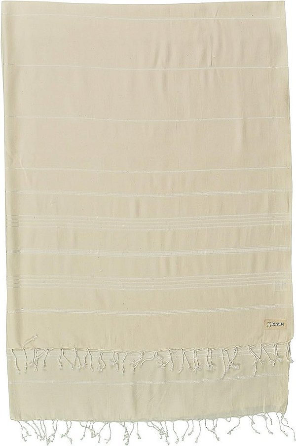 Cobertor de algodão 100% Bersuse - Anatolia XL Turkish Towel - 61 x 82 polegadas, Natural