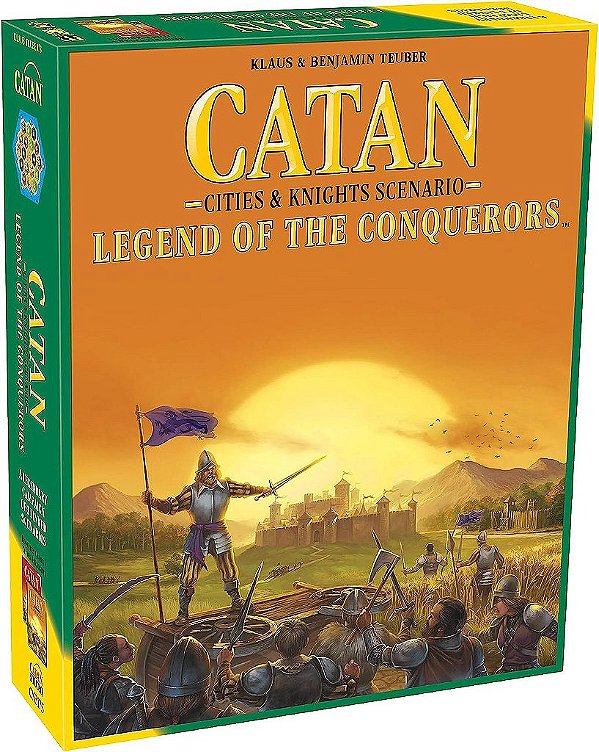 Cenário CATAN Lenda dos Conquistadores para a expansão de tabuleiro CATAN Cidades e Cavaleiros | Jogo de tabuleiro para toda a família | Jogo de aventura de tabuleiro | Idade 12+ | Para 3 a