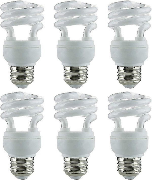 Lâmpada Spiral Mini CFL Sunlite 41462-SU, 9 Watts (equivalente a 40W), Base Média (E26), 500 Lumens, Vida Útil de 10.000 Horas, Branco Frio 4100K