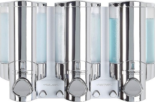 Melhor Produto para Viver 76345 AVIVA Dispensador de Três Câmaras, Cromado