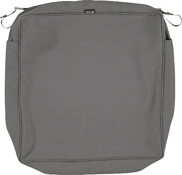 Capas de Almofada para Assento Externo Quadrado de 21 x 21 x 5 Polegadas, à Prova d'Água e Resistente ao Desbotamento, em Cinza Carvão Claro, para Móveis de Pátio