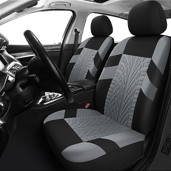 Capas de assento de carro VarCozy para frente, par universal de capas de assento dianteiro em tecido para carro, capas de assento respiráveis e laváveis para SUV, sedã, van, capas de interior automotivo, compatíveis com air