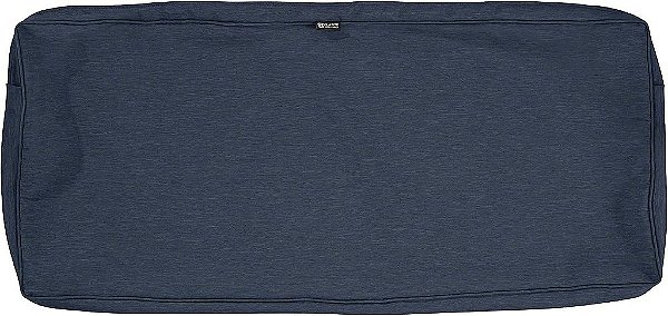 Capa de almofada para banco/settee ao ar livre da Classic Accessories Montlake FadeSafe, resistente à água, 42 x 18 x 3 polegadas, capa deslizante, azul índigo Heather, capa de almofada para