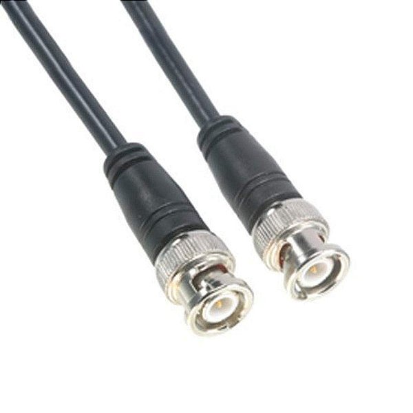Cabo Coaxial Preto RG58 Amphenol CO-058BNCX200-200, 50 Ohms, Conector Macho BNC para Conector Macho BNC, 200 pés.