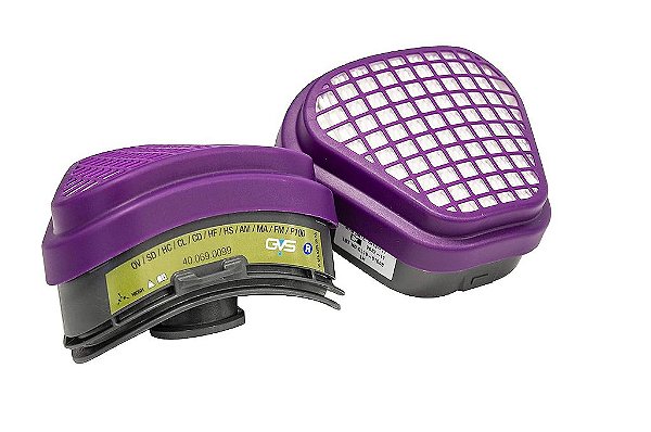 Filtros de reposição para máscara GVS Elipse SPR486 Elipse P100 Multigás, para tamanhos P e M/L.