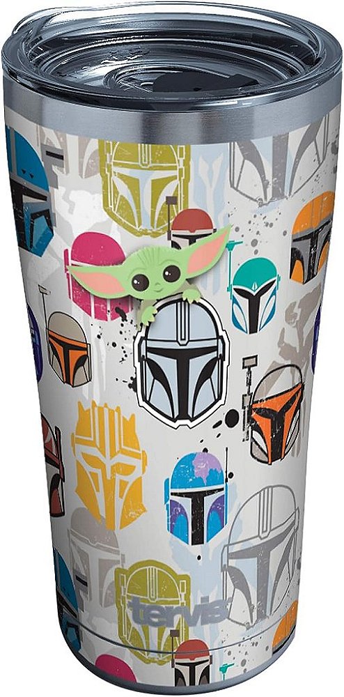 Copos Tervis Triplos Star Wars The Mandalorian Peekaboo, Mantém Bebidas Geladas e Quentes, 20oz Legacy, Aço Inoxidável Isolado