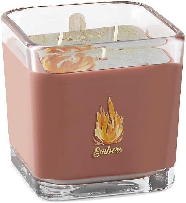 Coleção de Outono de Velas Root Mistura de Cera de Abelha Premium Artesanal Altamente Perfumada, 14.5 Onças, Brasas.