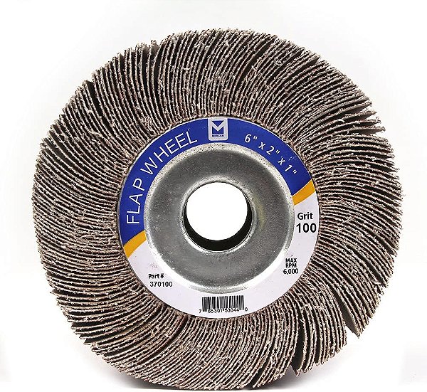 Mercer Industries 370100 Roda de Lixa com Furo Central, 6 x 2 x 1, Granulação 100, Cada