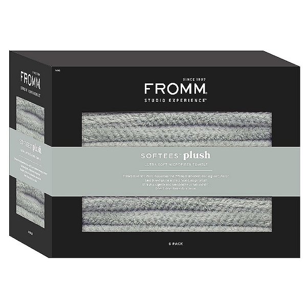 Toalhas de cabelo de salão de microfibra macia e felpuda da Fromm - Toalha ultra macia de secagem rápida para cabelo, mãos, rosto - Uso em casa, salão, spa, barbearia - 20