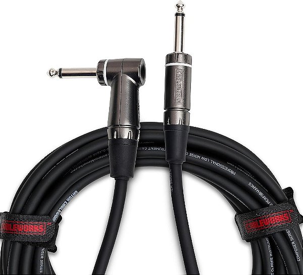 Cabos Cableworks da Gator Cases Série Composer Deluxe 30 Pés Straight to Right Angle Cabo de Instrumento; (GCWC-INS-30RA)