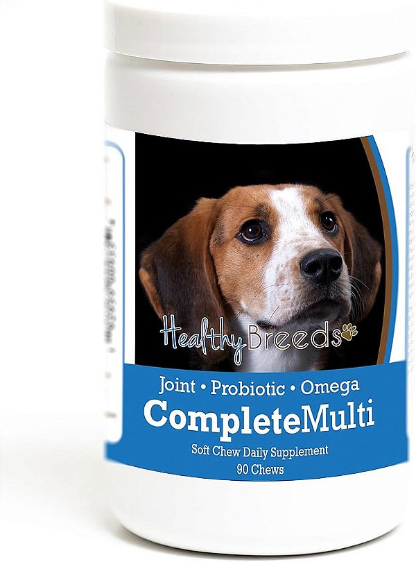 Suplemento Multivitamínico em Goma Macia All in One 90 Contagem para American English Coonhound Saudável.