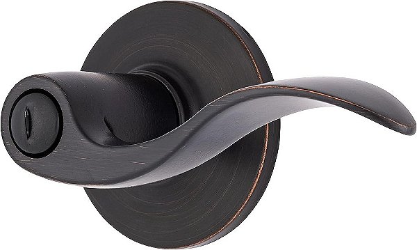 BRINKS – Maçaneta de porta wave interna com travamento de privacidade transicional, bronze toscano - Projetada para casas tradicionais e transicionais e combinando perfeitamente com a decoração interna (E2438-150