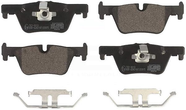 Pastilhas de freio traseiras de disco cerâmico TEC-1613 para BMW 328i xDrive 320i 330i 428i 430i Gran Coupe GT 328d 228i 230i
