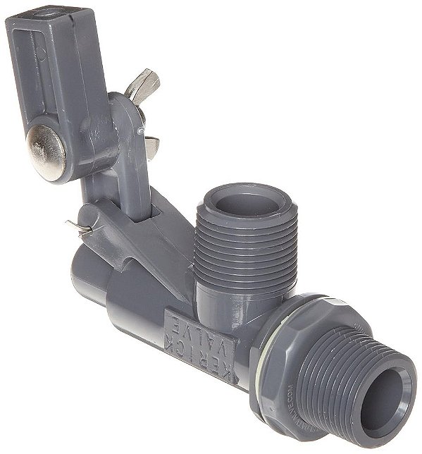 Válvula de Flutuação Kerick PT75SS em PVC, Montagem em Tanque, 37 gpm a 60 psi, Rosca Masculina de 3/4 NPT