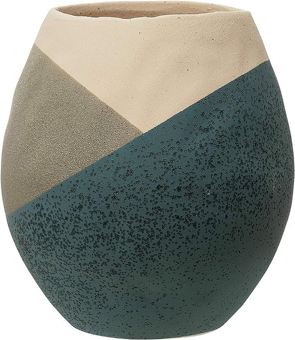 Bandeja para Vasos de Planta de Cerâmica, Pintada à Mão, Acabamento em Areia, Multi Cor (Suporta Vaso de 5 polegadas)