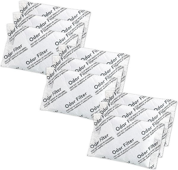 Filtro Absorvedor de Odores de Carvão Ativado Natural QUALIAZERO | Recarga Deodorizante Purificadora de Ar | Para Lixeira, Geladeira, Sapatos, Bolsa de Ginástica, Armários | Feito com Cas