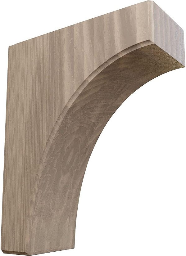 Suportes de madeira Ekena Millwork BKTW04X08X10CVWA Clarksville, 3 1/2 L x 8 P x 10 A, Nogueira