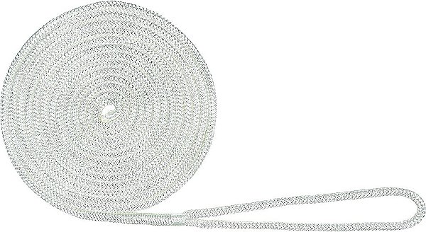 Linha de ancoragem dupla de nylon trançado BoatTector Extreme Max 3006.2951 - 1/2 x 20', branco.