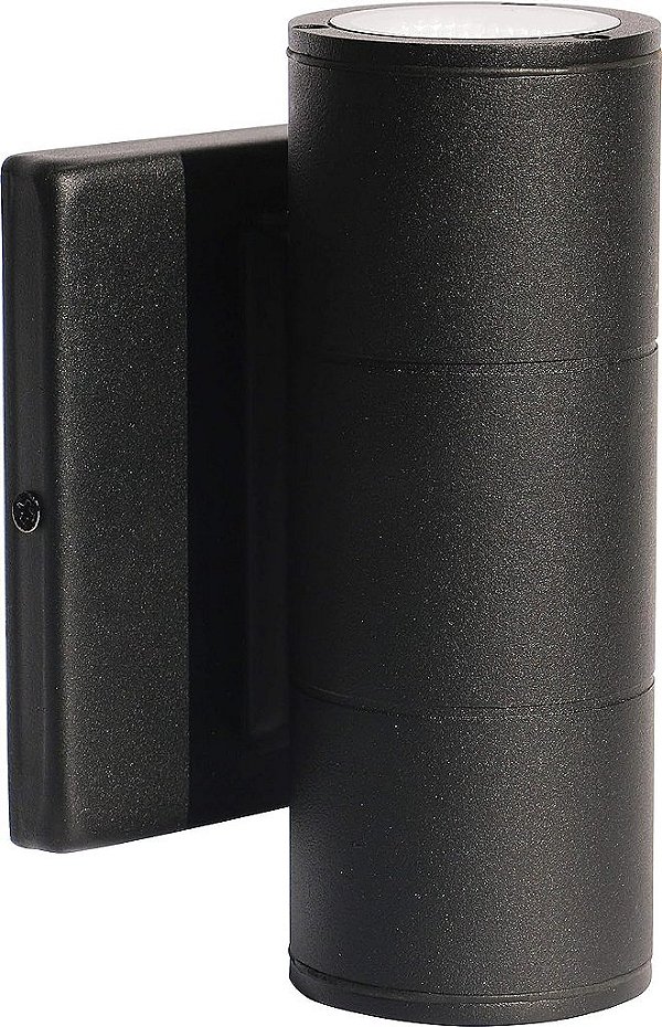 Arandela LED Nuvo 62/1142R1 para parede externa com duas luzes, 10W/120-277V, preta, pequena