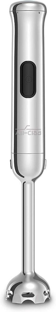 Liquidificador de mão multifuncional sem fio, recarregável de aço inoxidável da All-Clad, 5 velocidades, prata