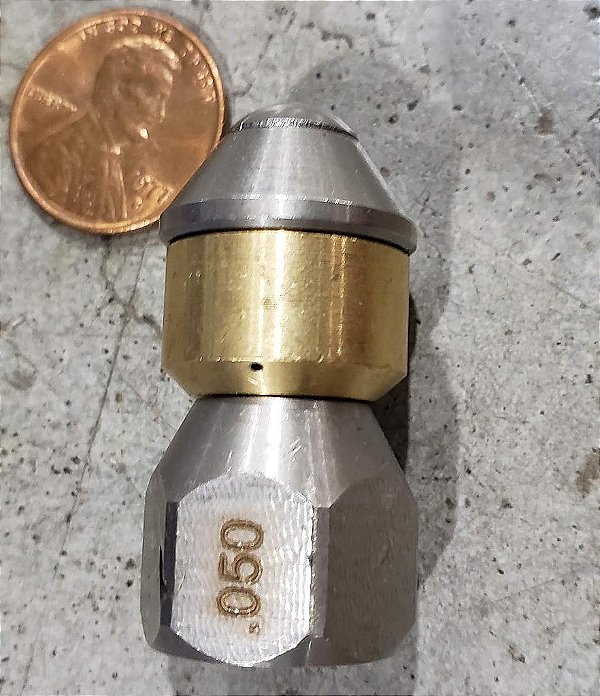 Bico de turbina rotativo para esgoto MLRSN Annovi Reverberi AR MLRSN1405 de 3 furos, tamanho 5, de metal