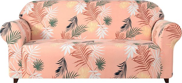 Capa Protetora para Sofá Stretch Estampada Subrtex 1 Peça para Poltrona Ajustada Protetor de Móveis para Sala de Estar, Médio, Laranja