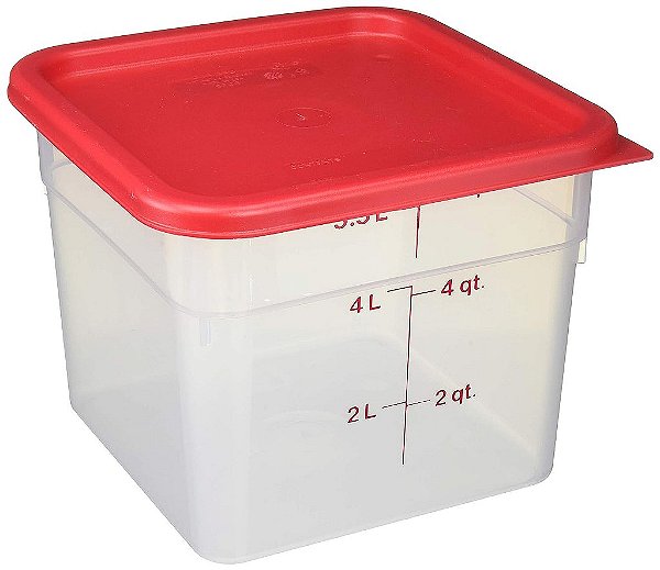 Recipiente de Armazenamento CamSquare Cambro 6SFSPP190, Translúcido, 6 qt Com Tampa