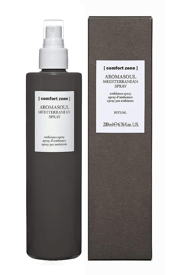 [Zona de Conforto] Aromasoul Mediterrâneo Spray de Ambiente, Limão Mediterrâneo, Mistura de Zimbro, Sálvia e Gerânio, 6.76 fl. oz.