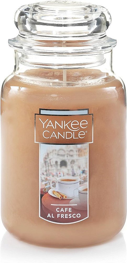 Vela Grande de Único Pavio com Aroma de Café ao Ar Livre da Yankee Candle, Clássica 22oz, Mais de 110 Horas de Queima