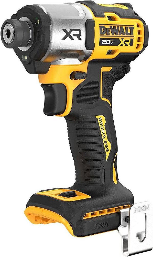 Chave de impacto DEWALT 20V MAX XR, sem escova, 1/4, 3 velocidades, apenas a ferramenta (DCF845B), Amarelo, Preto