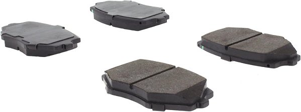 Pastilhas de freio esportivas StopTech 309.06350 com revestimentos e ferragens.